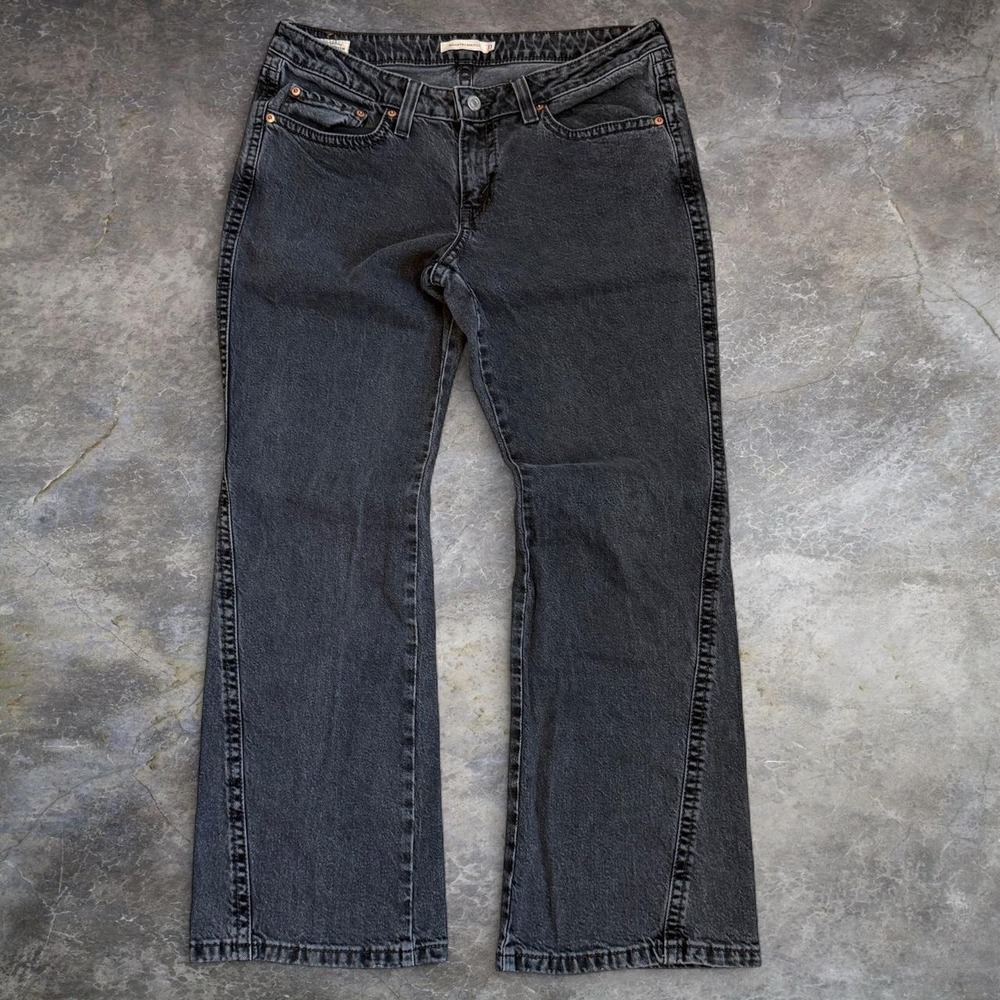 Levis Premium Noughties Bootcut Jeans Women's Size 33 Faded Black Denim Western